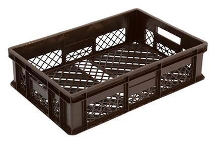 [70407983] BRUINE PLASTIC SCHAAL 60X40 H15 VOLLEDIG OPENGEWERKT
