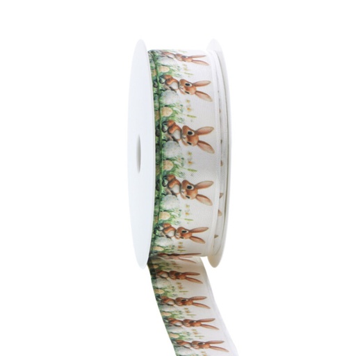 [00074555] RUBAN LAITONNE BUNNY"CARAMEL" 25MM X 20M