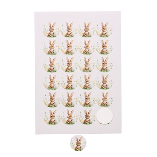 [00074556] 4CM STICKER BUNNY "CARAMEL" 24PCS