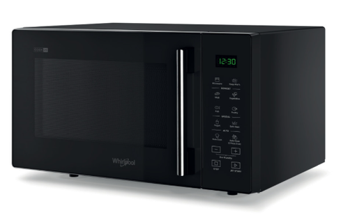 [00074730] WHIRLPOOL BLACK ELECTRONIC MICROWAVE OVEN 900W SINGLE TURNTABLE 27CM 48.3X41.4XH28.1 MWP251B