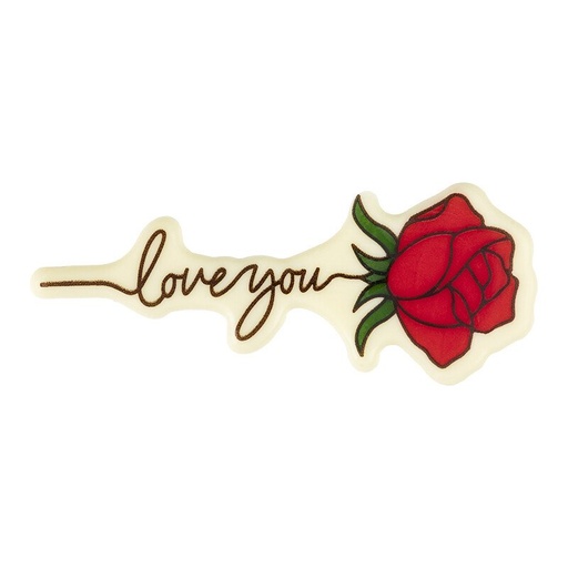 [00075220] 2069978 ROSE ROUGE LOVE YOU 4,6 x 11,4CM 40PCS
