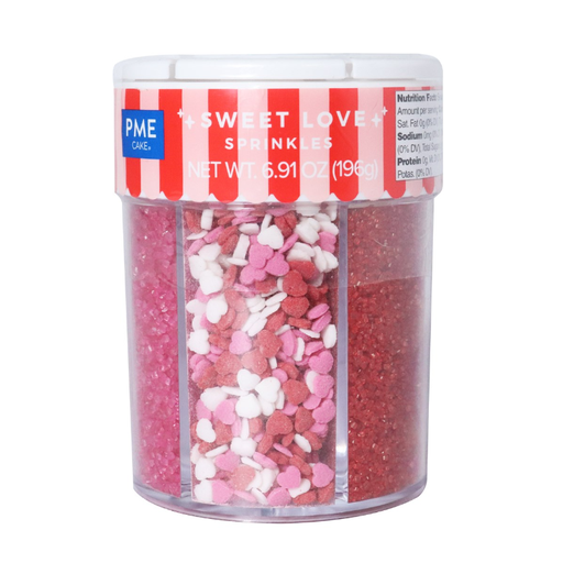 [00075300] MIX DECORATION THEME AMOUR EN SUCRE 6-EN-1 196GR 