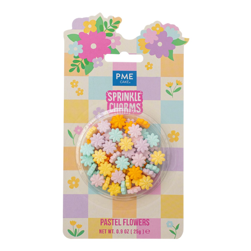 [00075315] MIXED SUGAR DECORS PASTEL FLOWERS 25G