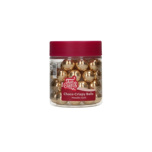 [08052518] FUNCAKES BOULES CHOCO CROUSTILLANTES OR METALLISE 130GR