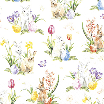 [00075646] HOME FASHION NAPKIN 33 x 33CM EASTER WORLD 20PCS