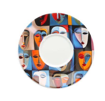 [00075673] BONBISTRO ABSTRACT BARISTA COASTER 16.5CM FOR 28CL CUP