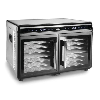 [00075700] LACOR DEHYDRATOR 2 DOORS - 2 TIMERS 2X8 TRAYS - SETTINGS FROM 35 TO 80° - 51.4X36.5XH33.5CM - 220/240V