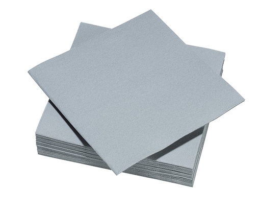 [00075747] TASSINON COCKTAIL NAPKINS GREY 25x25 CM 40PCS