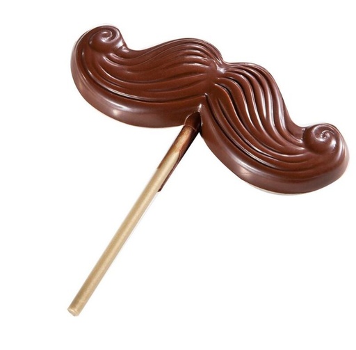 [70410624] MUSTACHE LOLLIPOP CHOCOLATE MOLD CF1106 13.5X27.5CM * 2X2 *25,5GR