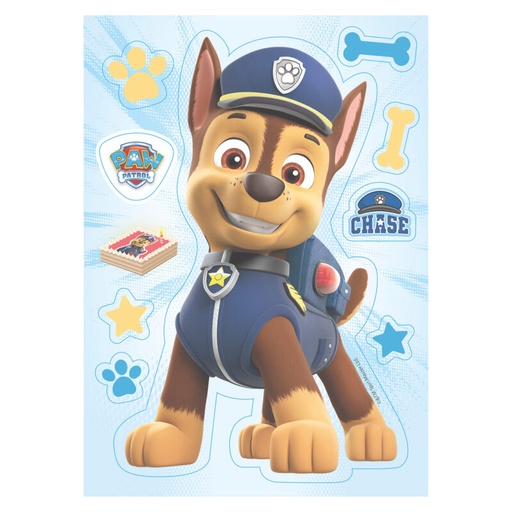 [08041933] WAFER SILHOUETTE CHASE PAW PATROL 14.8X21CM