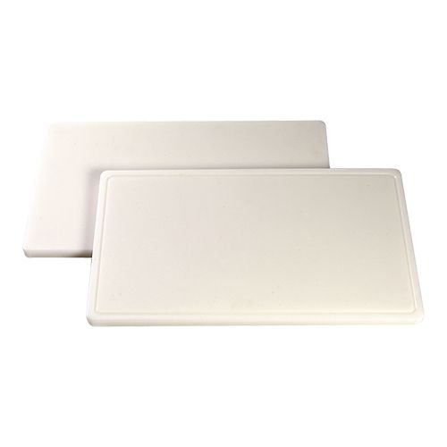 [50706082] CATERCHEF PLANCHE POLY GN1/1 BLANCHE 53X32.5X2CM A/RIGOLE