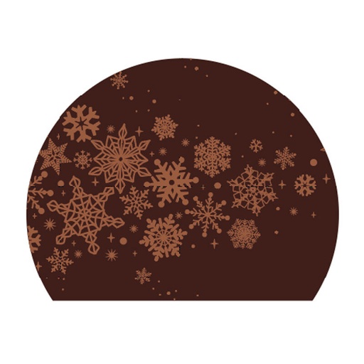 [08082117] 2014671 PURE CHOCOLADE SNEEUWVLOK TOPPERS 10X8CM 40 STUKS