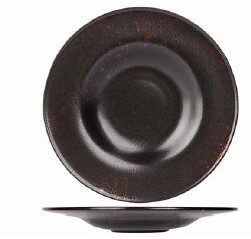 [60252236] PROOF ETNA BLACK/BROWN ROUND SOUP PLATE 30XH4CM - 5694004