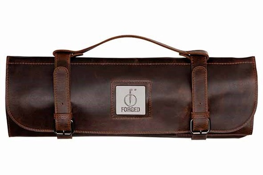 [60252154] FORGED ESSENTIALS BROWN LEATHER ROLL SHEATH 16X43X4CM