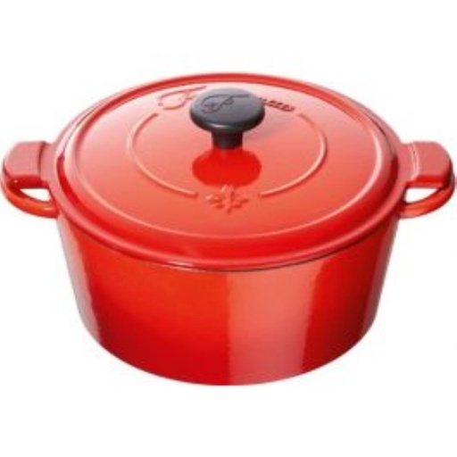 [60250832] FONTIGNAC ROUND COCOTTE 26CM - 5.2L RED