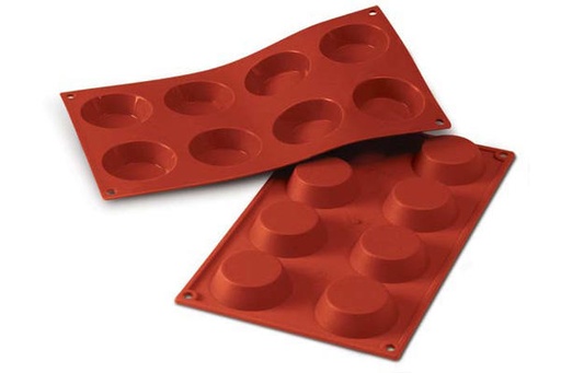 [70408195] SILIKOMART SF015 8 TARTLET MOLD Ø60 H 17MM 40ML NON-STICK GN1/3 -50° TO 250°