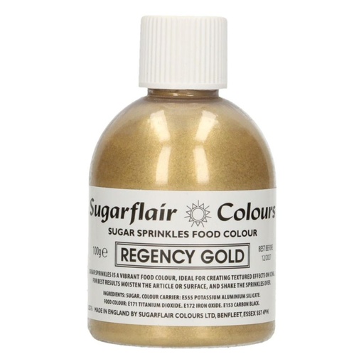 [08053236] SUGARFLAIR DONKERGOUD MOUSSERENDE SUIKER PAILLETTEN 100GR