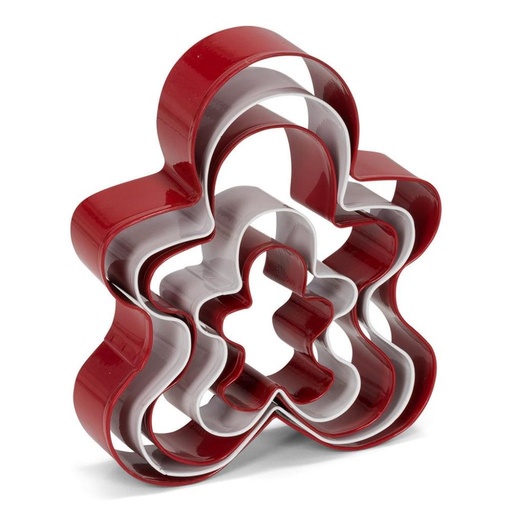 [08053697] PATISSE SET 5 PCES STAINLESS STEEL COOKIE CUTTERS GINGER BREAD MAN - HOUSEHOLD