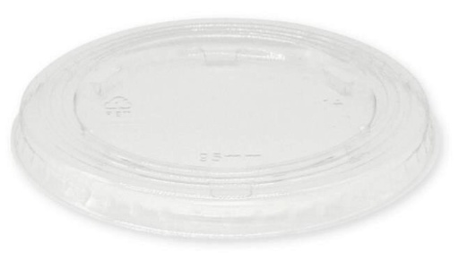 [25101151] COUVERCLE PLAT PET TRANSP DIAM 95MM SANS TROU 50 PCS