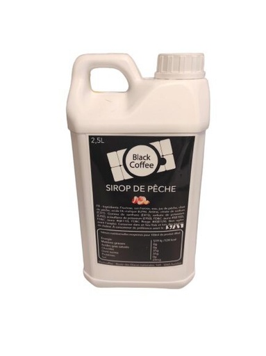 [25101222] BLACK COFFEE SIROP GOUT PECHE BIDON DE 2.5L