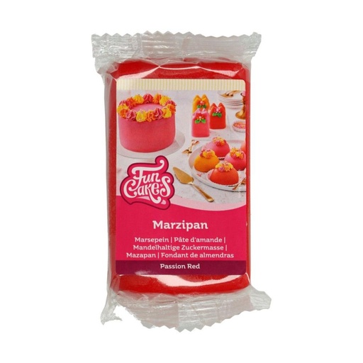 [70407440] FUNCAKES MASSEPAIN PATE D'AMANDE 20%  ROUGE 250GR