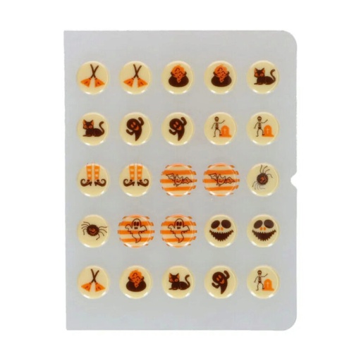 [08053654] FUNCAKES HALLOWEEN PLAAT 2CM CHOCOLADE 25 STUKS