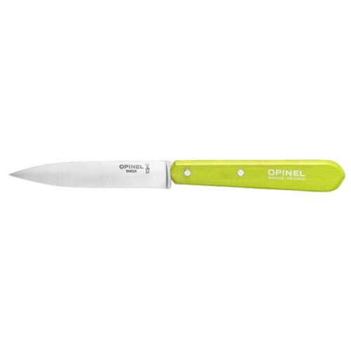 [54917653] OPINEL PARING KNIFE N°112 STAINLESS STEEL/APPLE GREEN WOOD