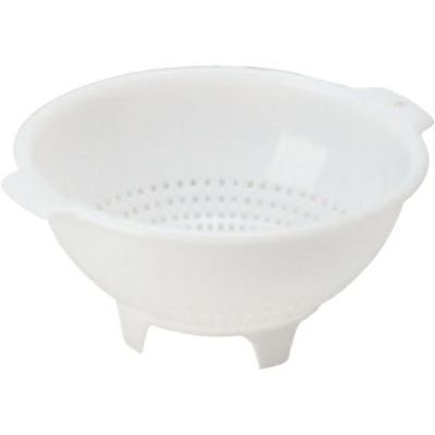 [57660218] 26CM WHITE ROUNDED PLASTIC COLANDER