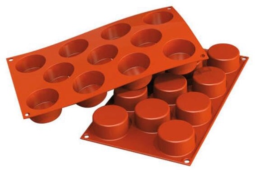 [57663841] SILIKOMART SF204 MOLD 11 CYLINDERS Ø50 HT 27MM 55ML NON-STICK GN1/3 -50° TO 250°