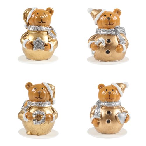 [08039919] 1015050 BRILLIANT GOLD PLASTIC BEAR HT 3CM64PCES=BOX ***S/CD***