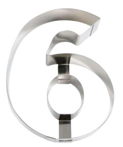 [51642137] NUMMER VORM NR. 6 ROESTVRIJ STAAL 30CM HT4CM