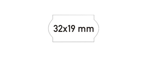[60180066] BLITZ WIT ETIKET 32X19MM VOOR BLITZ L17 DOOS VAN 30 ROLLEN VAN 1000 ETIKETTEN