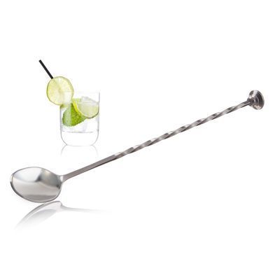 [74500964] VACU VIN COCKTAIL SPOON 27CM TWISTED STAINLESS STEEL