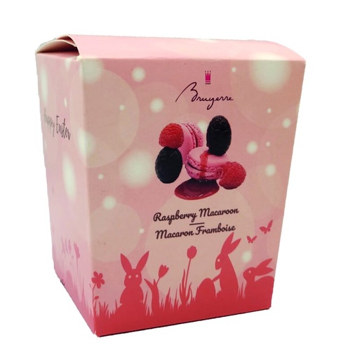 [11030172] BRUYERRE PAASDOOS MET ZACHTE EIEREN FRAMBOZEN MACARON 170GR 8X170GR