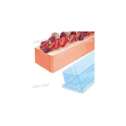 [08074079] BUB22 SMOOTH SQUARE PVC LOG MOULD 49.5X8X5.5CM 12PCS