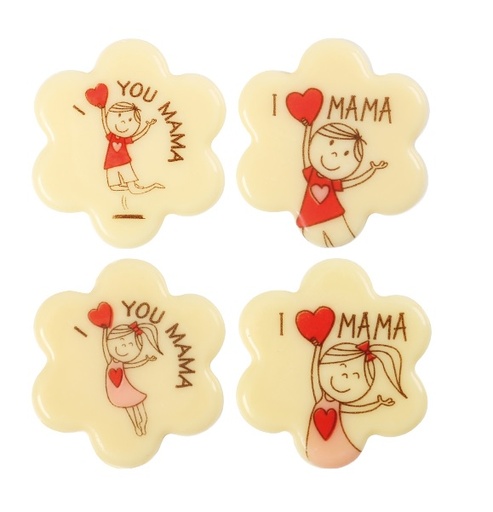 [08054752] 2010832 FLOWER I LOVE MAMA 3.5CM 120PCS ***S/CDE***