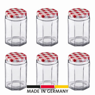 [56000591] SET VAN 6 JAM POTJES 100ML IN GLAS 53MM WESTMARK
