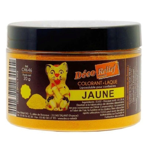 [70406955] COLORANT LAQUE EN POUDRE POUR CHOCOLAT JAUNE 20GR