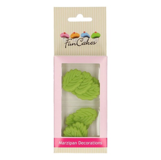 [08053276] FUNCAKES DECORATION FEUILLE EN MASSEPAIN 12PCS