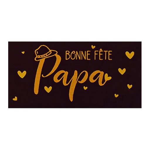 [08056843] 087116 PCB RECHTHOEKEN CN BONNE FÊTE PAPA 4X2 CM 140 STUKS ***S/CDE***