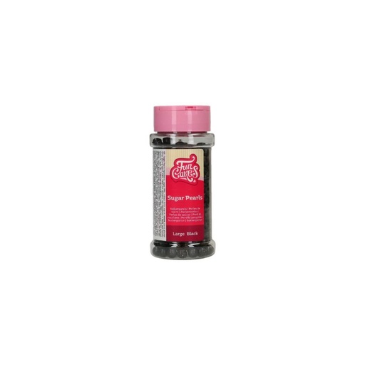 [08052527] FUNCAKES LARGE BLACK SUGAR PEARLS 7MM 80GR