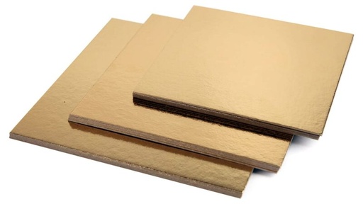 [01021121] *FDS* SOUS-TARTE CARRE DORE 24 CM PAQUET 50 PIECES ***UNIQUEMENT BARCHON***