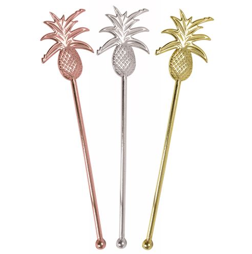 [71400021] LUXURY PINEAPPLE COCKTAIL STIRRER L21CM 20 PCES