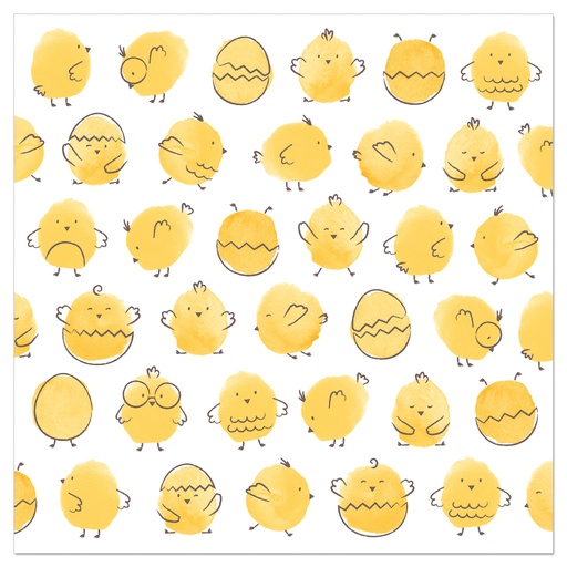 [60700817] ARTEBENE SERVIETTE 33X33CM POUSSINS 20PCS