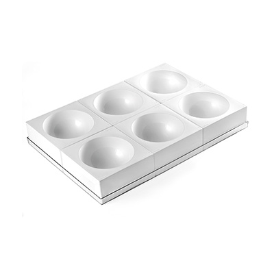 [51661014] SILIKOMART SILICONE HALF-SPHERES SET ZUCCOTTO Ø160 HT 80MM VOLUME 6 X 1108ML