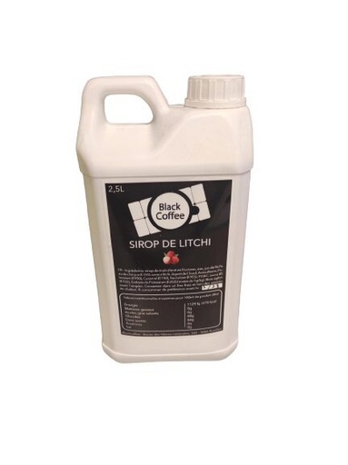 [25101220] BLACK COFFEE SIROP GOUT LITCHIS BIDON DE 2.5L