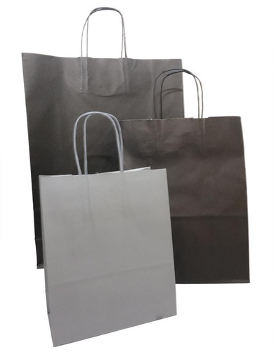 [41603048] ZWARTE KRAFT PAPIEREN TAS 180X80 HT 22 CM 50 STUKS