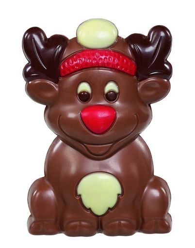[15030663] CHOCOLADE RENDIER GEKLEURDE CHOCOLADE 13 CM  6 X 75 GR
