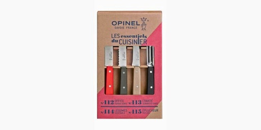 [60251389] OPINEL SET OF 4 "ESSENTIALS" KNIVES 4 COLORS N.112-113-114-115