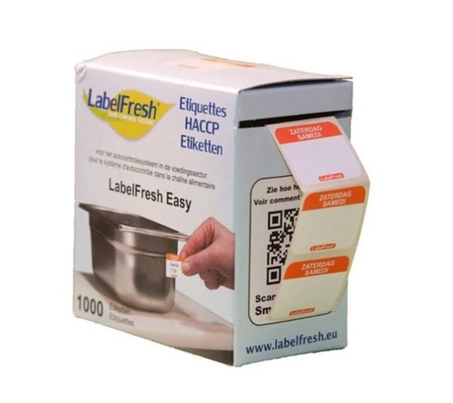 [70409748] LABELFRESH *EASY* 1000 LABELS 30 X 25 MM "SATURDAY"